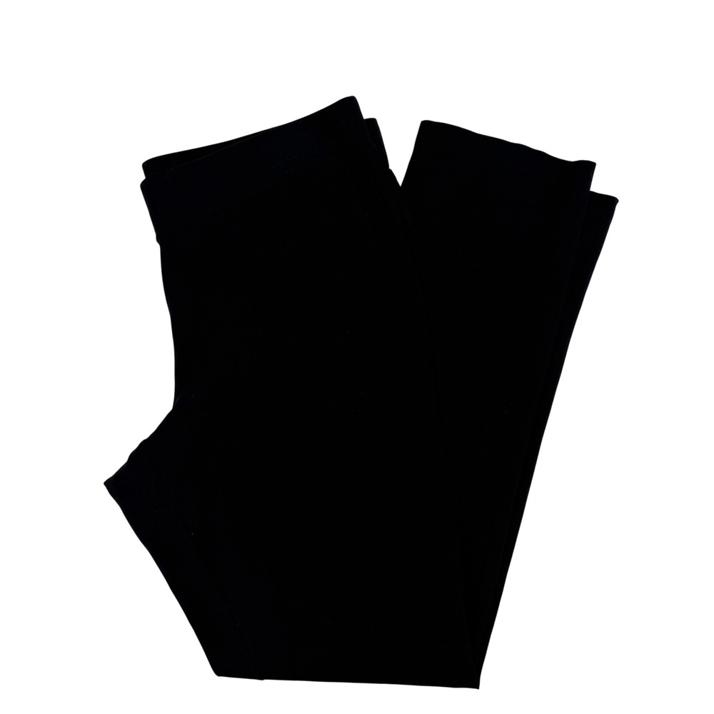 Eileen Fisher‎ Womens Black Jersey Knit Slim Leggings Pants Size Large Made USA